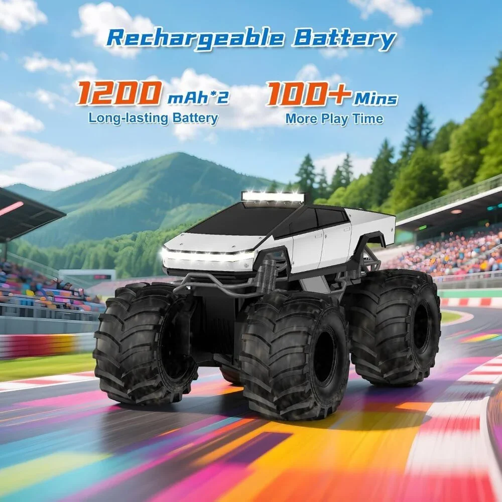 Remote Control Car 1:18 Monster Truck RC 4WD Waterproof Off-Road Pickup Gift 6+